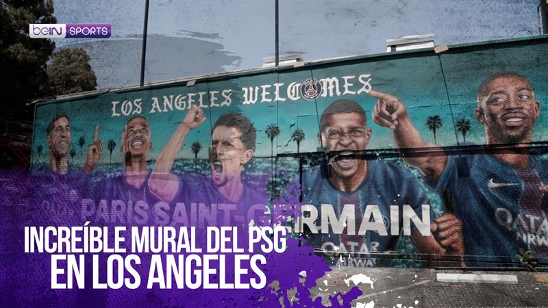 Increíble Mural del PSG en Los Angeles