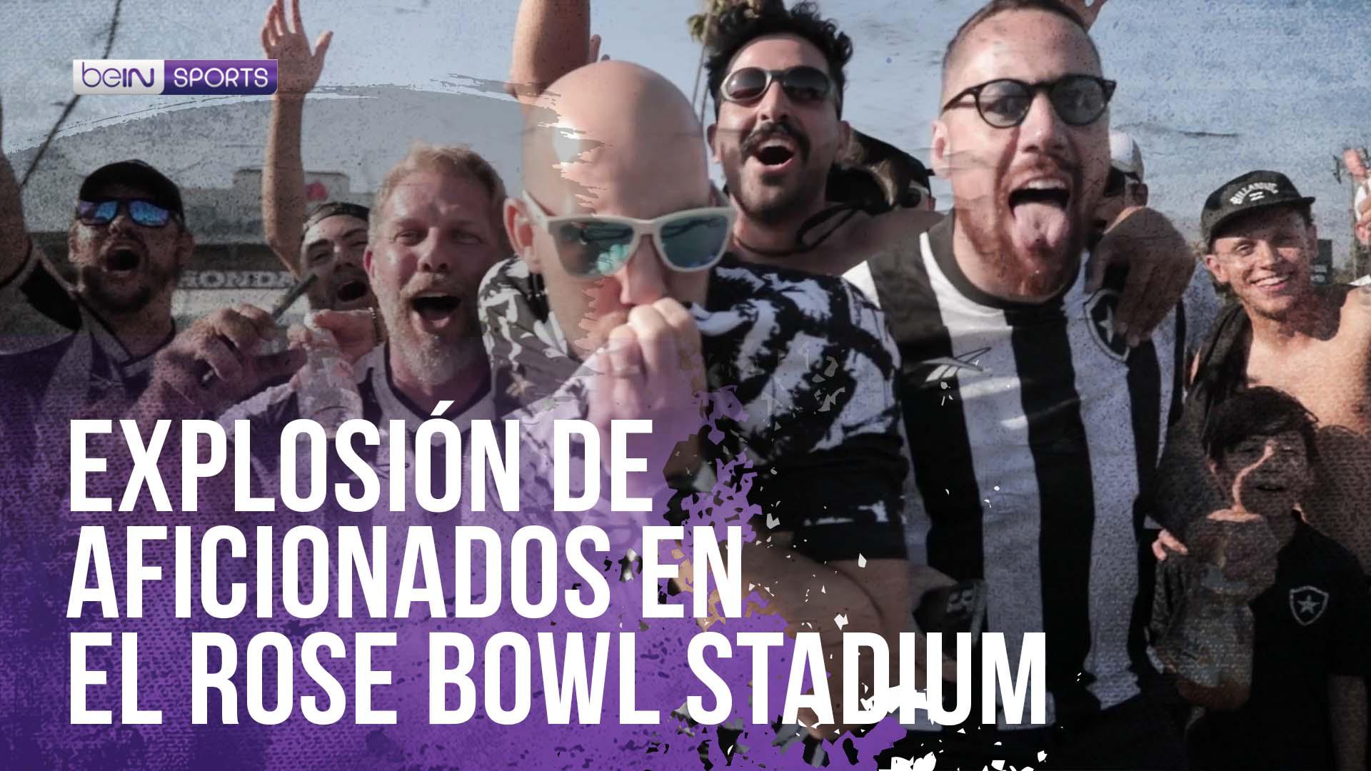 Explosión de aficionados en el Rose Bowl Stadium