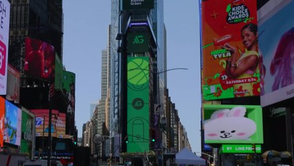 Yoga at Times Square