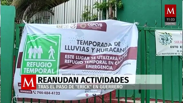 Guerrero reanuda actividades tras paso del huracán 'Erick'