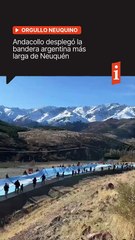 🇦🇷 Andacollo desplegó la bandera argentina más larga de Neuquén