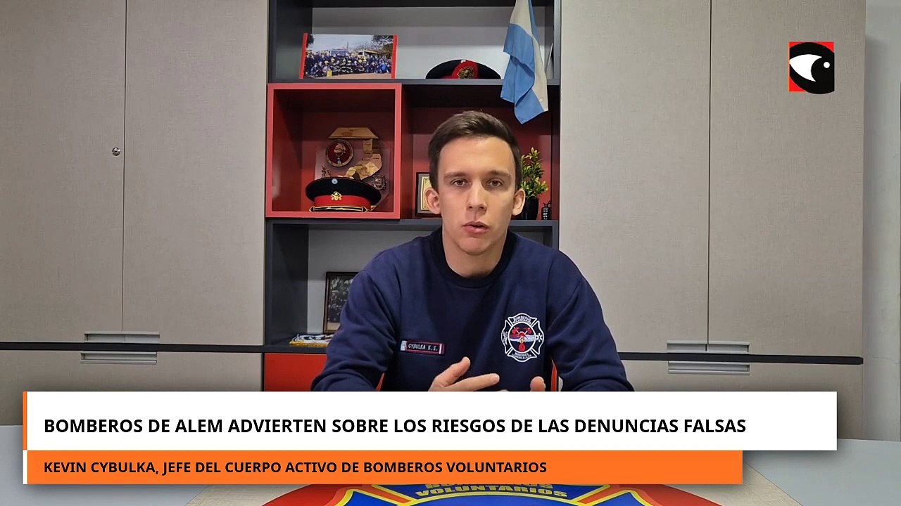 Bomberos de Alem advierten sobre los riesgos de las denuncias falsas
