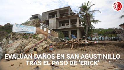 Habitantes de San Agustinillo evalúan los daños tras el paso de ‘Erick’