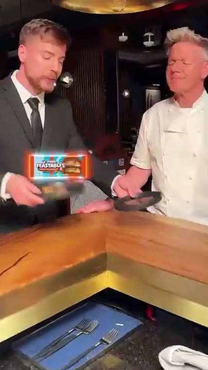 Feastables vs reese's taste taste with @gordonramsy