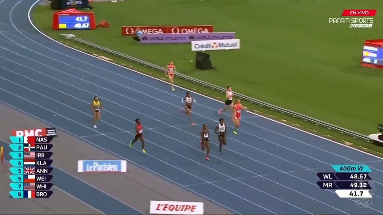 Marileidy Paulino gana en París con récord del meeting y su mejor marca del año