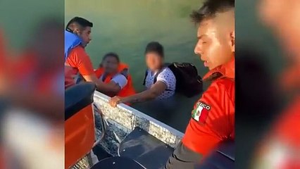 A punto de dar a luz, hondureña es rescatada de las aguas del Río Bravo