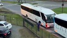 Acidente trem e ônibus Joinville