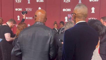 Samuel L. Jackson Joins the Paparazzi During Wife LaTanya Richardson Jackson's Tony's Red Carpet Moment