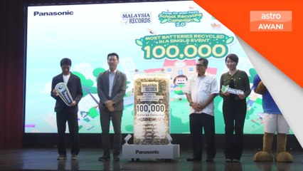 Panasonic cipta rekod baharu, kitar semula 100,000 bateri terpakai