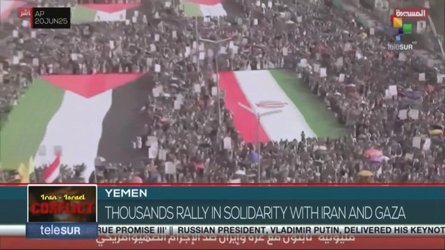 Yemen: thousands demonstrated in solidarity with Iran and Gaza