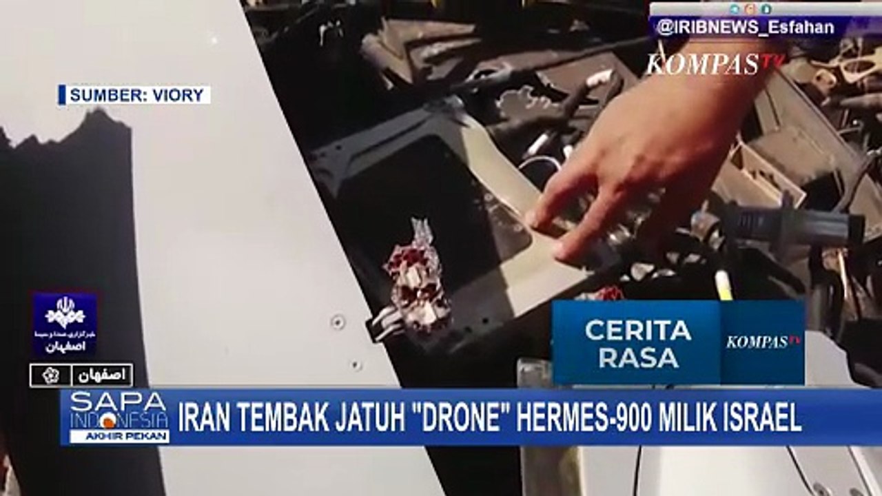 Iran Tembak Jatuh 'Drone' Hermes-900 Milik Israel, Begini Penampakannya!