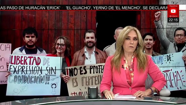 En Puebla, protestan en la Comisión de Derechos Humanos del estado en contra de la 'Ley Censura'