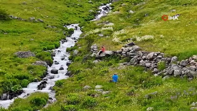 Alpleri andıran manzarasıyla Dulağa Yaylası büyülüyor