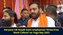 Haryana CM Nayab Saini emphasises ‘Stress-Free Work Culture’ on Yoga Day 2025