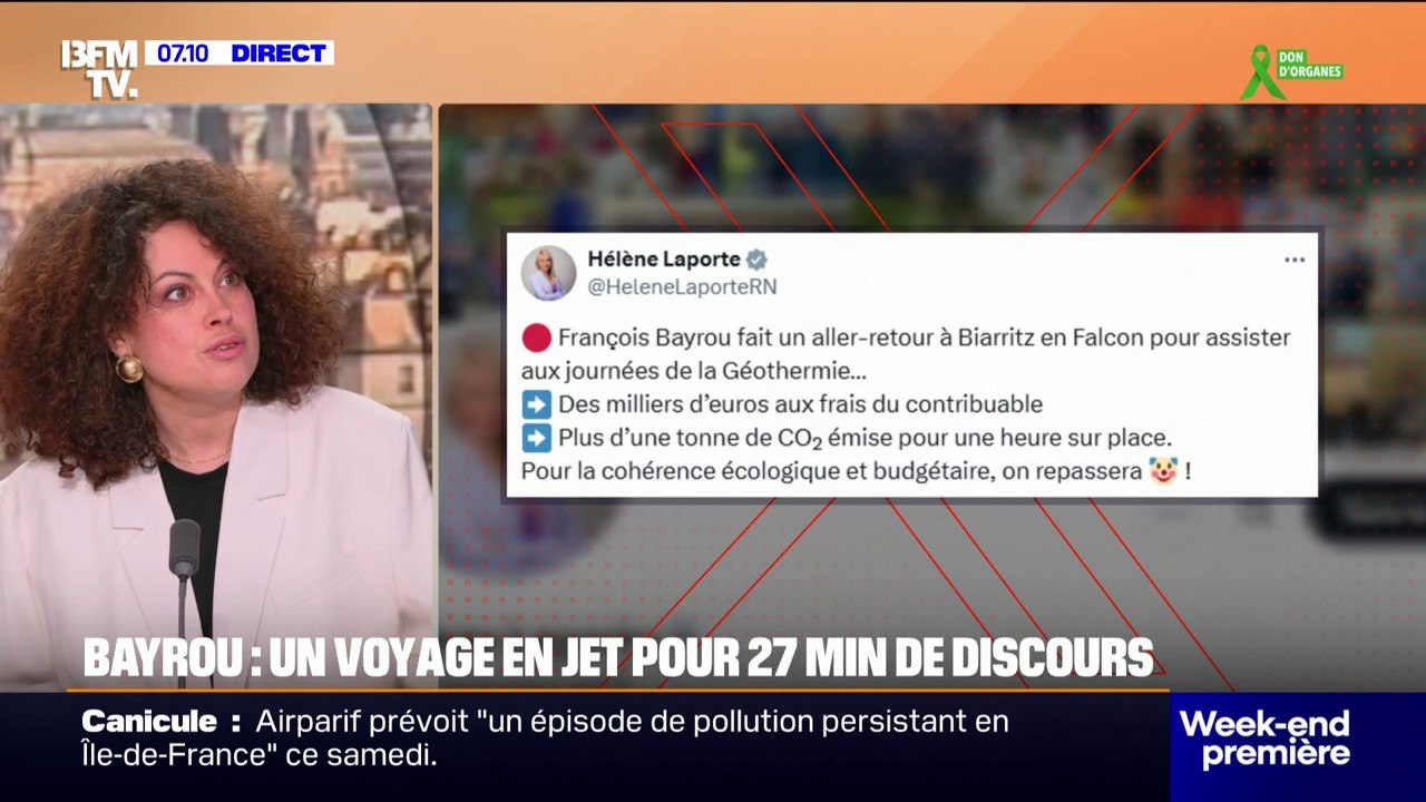François Bayrou effectue un aller-retour express en jet privé à Biarritz pour 27 minutes de discours sur place