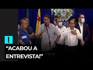 "Acabou a entrevista!" Bolsonaro se irrita com pergunta sobre anulação de provas de Flávio no STJ