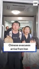 Chinese evacuees  arrive from Iran