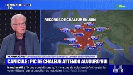 Canicule: "Cette vague de chaleur est très intense", explique Alain Mazaud, climatologue