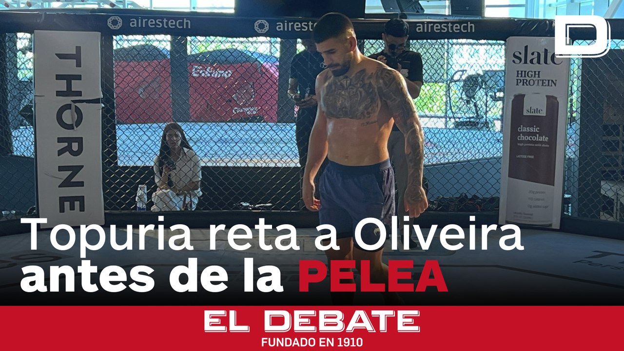 Topuria reta a Oliveira antes de la pelea: «Siempre verán una mejor versión de mí»