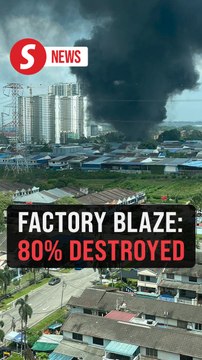 Fire destroys 80% of factory in Kampung Lembah Kinrara