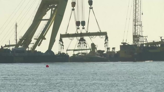 Sunken British super yacht raised from seabed off coast of Sicily