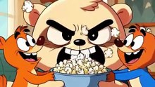 Finn Popcorn War #foryou #cuteanimal #shorts #finn #cartoon