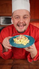 Scrambled eggs recipe with ham and cheese!