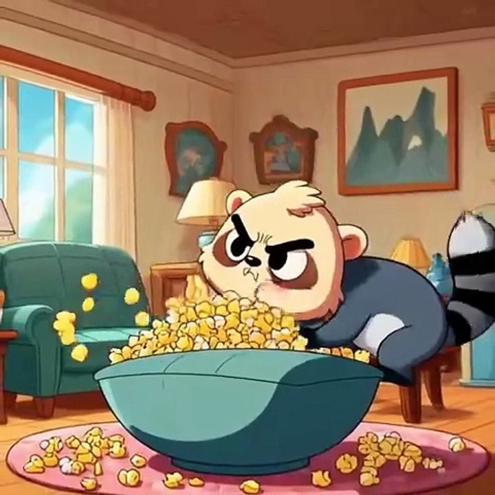 Finn vs. Rikki The Popcorn War #foryou #cuteanimal #shorts #finn #cartoon