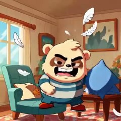 Pillow Fight Disaster #foryou #cuteanimal #shorts #finn #cartoon