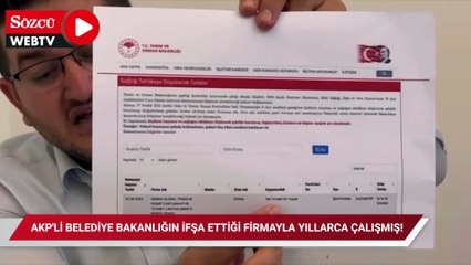 AKP'li belediye bakanlığın ifşa ettiği firmayla yıllarca çalışmış!