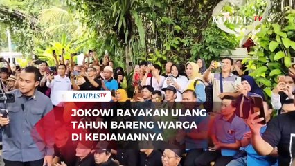 Meriah! Ditemani Iriana, Jokowi Rayakan Ulang Tahun Bareng Warga di Kediaman