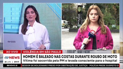 Homem é baleado durante roubo de moto em SP