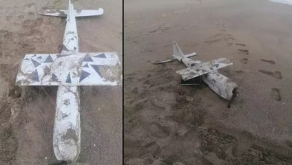 Savaş bölgesinde kullanıldığı düşünülen hava aracı Sakarya’da sahile sürüklendi