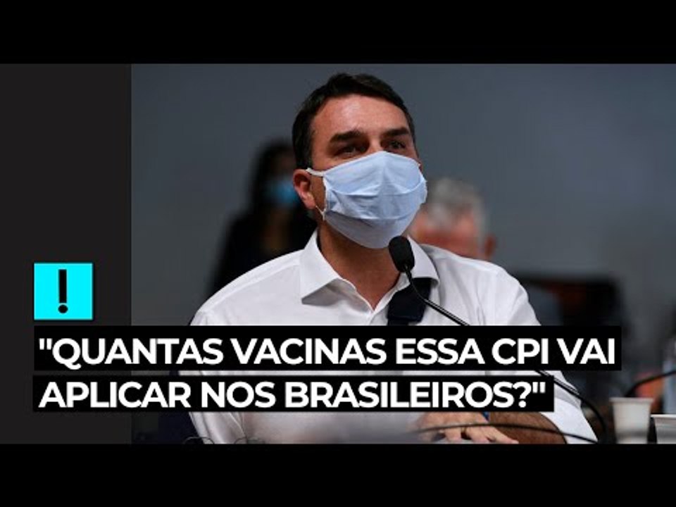 "Quantas vacinas essa CPI vai aplicar nos brasileiros?", questiona Flávio Bolsonaro
