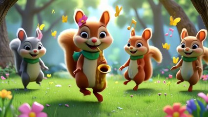 Sally the Squirrel 🌸 | Fun Seasons Song for Kids | Learn Spring, Summer, Fall & Winter!