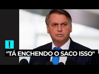 "Tá enchendo o saco isso", diz Bolsonaro, sobre obrigatoriedade do uso de máscara