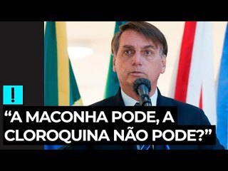 “A maconha pode, a cloroquina não pode?”, diz Bolsonaro, sobre venda de remédios à base de Cannabis