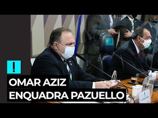 “O senhor não vai dizer para gente o que perguntar”, diz Omar Aziz para Pazuello