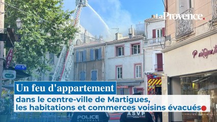 Un feu d'appartement dans le centre-ville de Martigues, les habitations et commerces voisins évacués