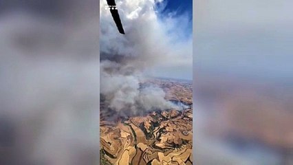 La Generalitat ordena confinarse a los vecinos de cuatro municipios por el incendio de Granyena, Lleida