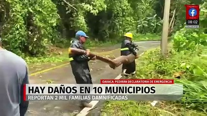 10 municipios de Oaxaca son afectados por el paso del huracán ‘Erick’