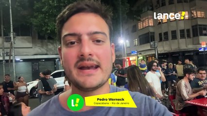 Torcedores do Boca Juniors se reúnem no Rio de Janeiro para jogo contra o Bayern.