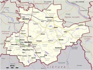 Map of Bauska Municipality. Peta Munisipalitas Bauska. Bauska Municipality Map. Map of Municipality of Bauska. Municipality of Bauska Map. Bauskas novada karte. Mapa do Município de Bauska. Carte de la municipalité de Bauska. Mapa del municipio de Bauska