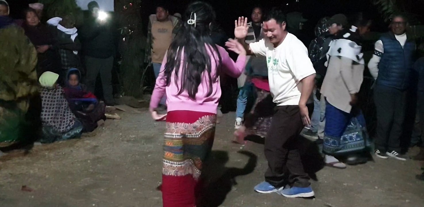 couple dance in naumati baja | nepalese traditional cultural music and dance |