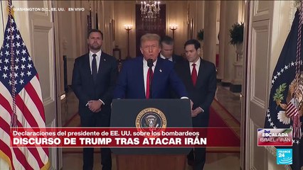 Trump: “Las instalaciones nucleares de Irán están destruidas (...) ahora tienen que hacer la paz”
