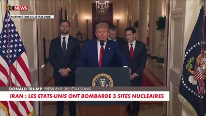 Le moment où Donald Trump annonce que les Etats-Unis ont frappé l'Iran