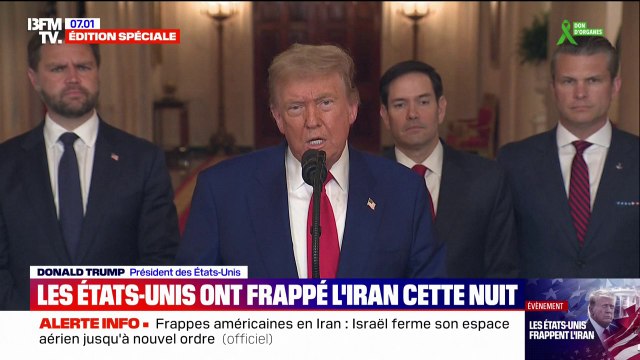 Donald Trump indique que les États-Unis ont mené une attaque très réussie sur trois sites nucléaires iraniens