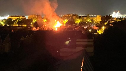 Incendio en el paseo Zorrilla de Valladolid
