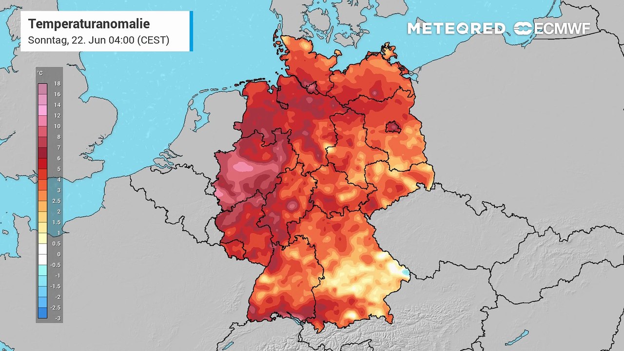 Am Sonntag große Hitze, dann aus Westen Blitze!
