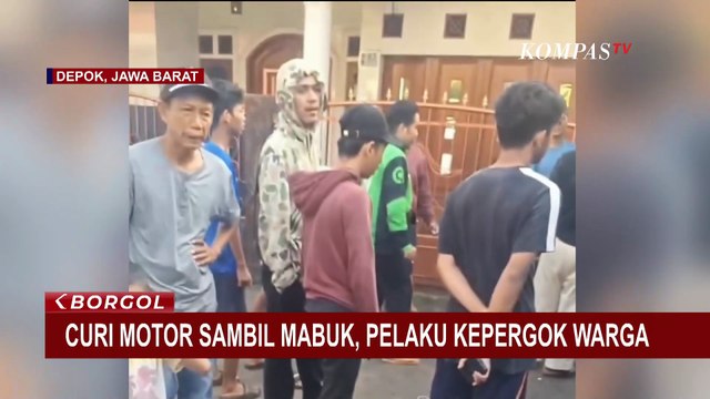 Kepergok Curi Motor di Halaman Rumah, Pelaku yang Mabuk Diamuk Massa